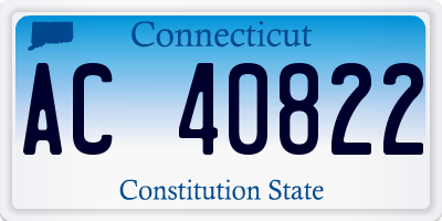 CT license plate AC40822
