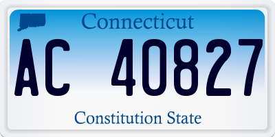 CT license plate AC40827