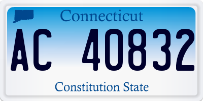 CT license plate AC40832