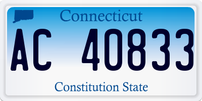 CT license plate AC40833