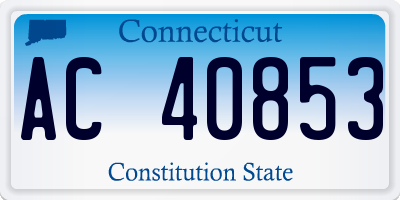 CT license plate AC40853