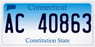 CT license plate AC40863
