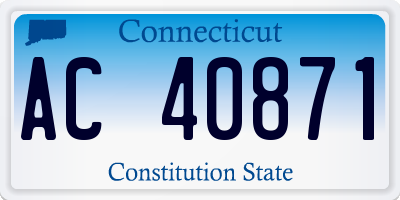 CT license plate AC40871