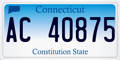 CT license plate AC40875