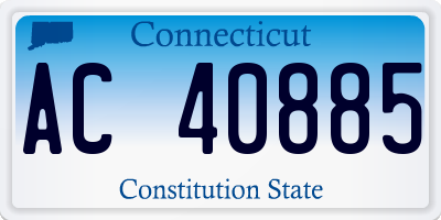 CT license plate AC40885