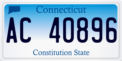 CT license plate AC40896