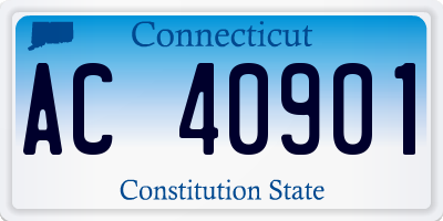 CT license plate AC40901