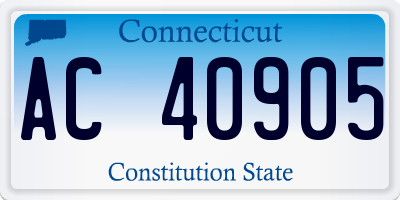 CT license plate AC40905