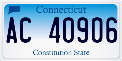 CT license plate AC40906