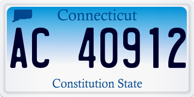 CT license plate AC40912