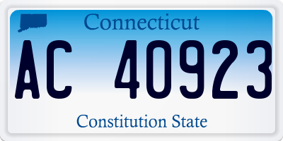 CT license plate AC40923