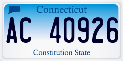 CT license plate AC40926