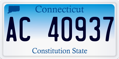 CT license plate AC40937