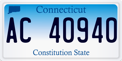 CT license plate AC40940