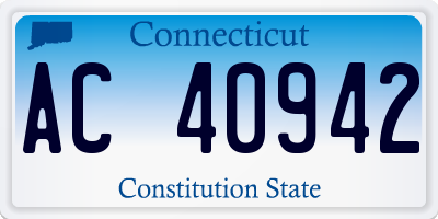 CT license plate AC40942