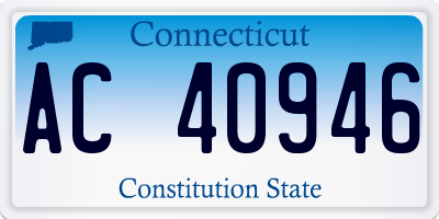 CT license plate AC40946