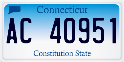 CT license plate AC40951