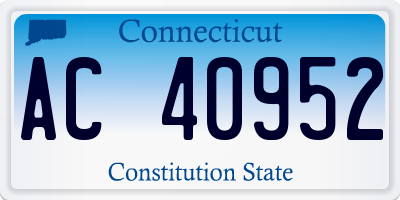 CT license plate AC40952