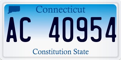 CT license plate AC40954
