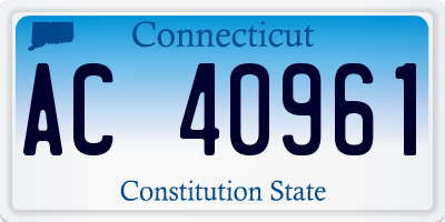 CT license plate AC40961