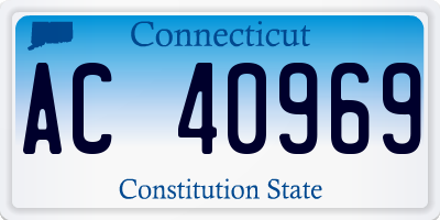 CT license plate AC40969