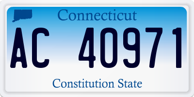 CT license plate AC40971