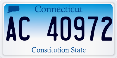 CT license plate AC40972