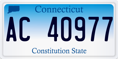 CT license plate AC40977