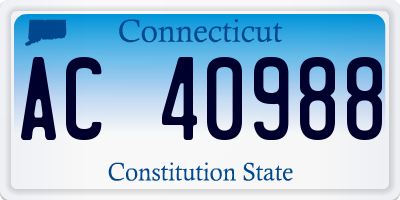CT license plate AC40988