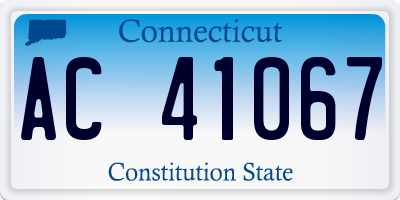 CT license plate AC41067