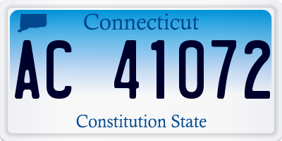 CT license plate AC41072