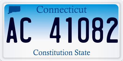 CT license plate AC41082