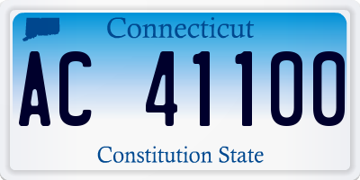 CT license plate AC41100
