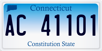 CT license plate AC41101