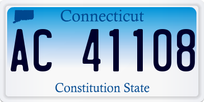 CT license plate AC41108