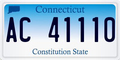 CT license plate AC41110