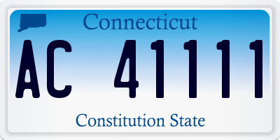 CT license plate AC41111