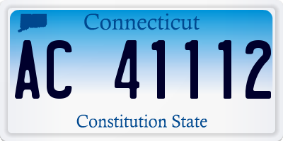 CT license plate AC41112