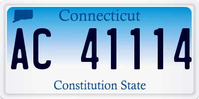 CT license plate AC41114