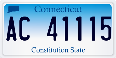 CT license plate AC41115