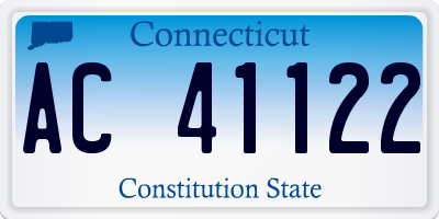 CT license plate AC41122