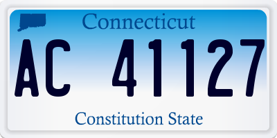 CT license plate AC41127