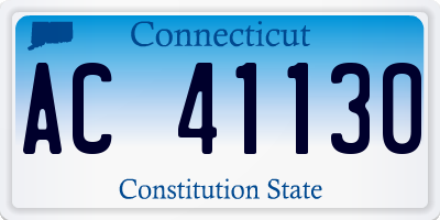 CT license plate AC41130