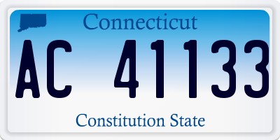 CT license plate AC41133