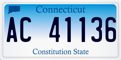 CT license plate AC41136