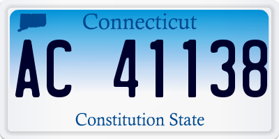 CT license plate AC41138