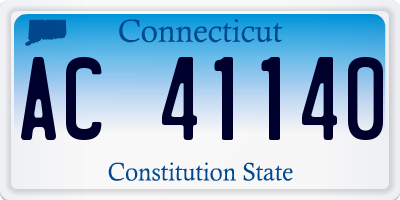 CT license plate AC41140