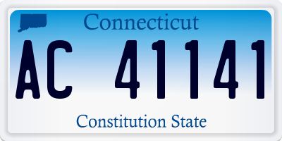 CT license plate AC41141