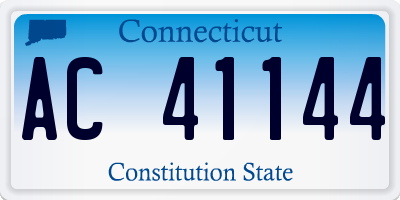 CT license plate AC41144