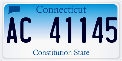 CT license plate AC41145